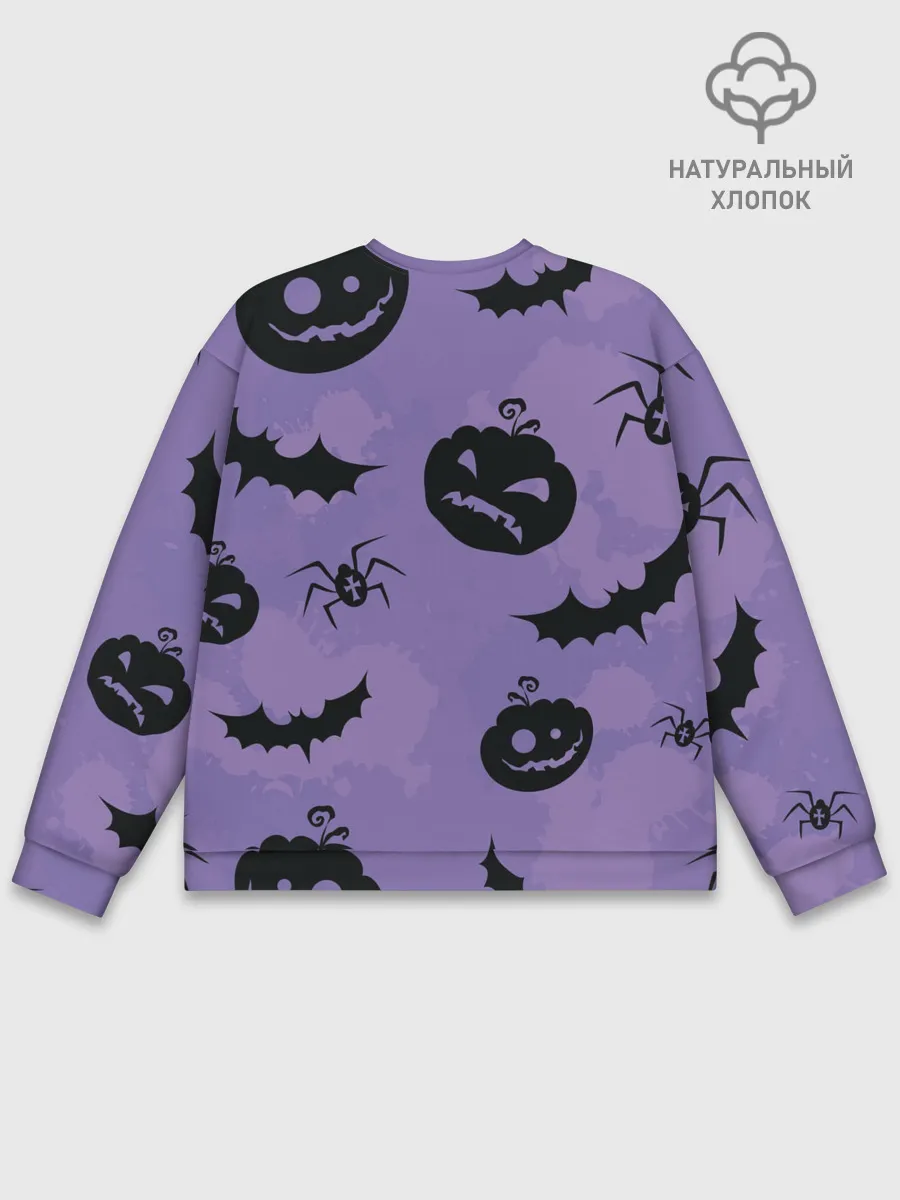 Мужской свитшот базовый / Фиолетовый хэллоуин