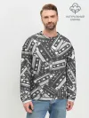 Мужской свитшот базовый / retro pattern