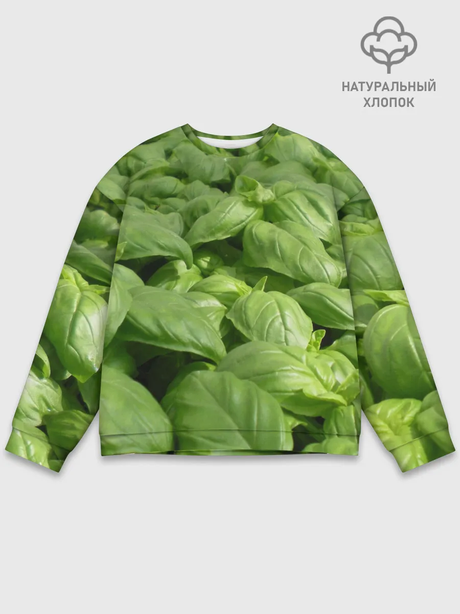 Мужской свитшот базовый / Неоновый базилик