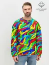 Мужской свитшот базовый / Красочные узоры/абстракционизм