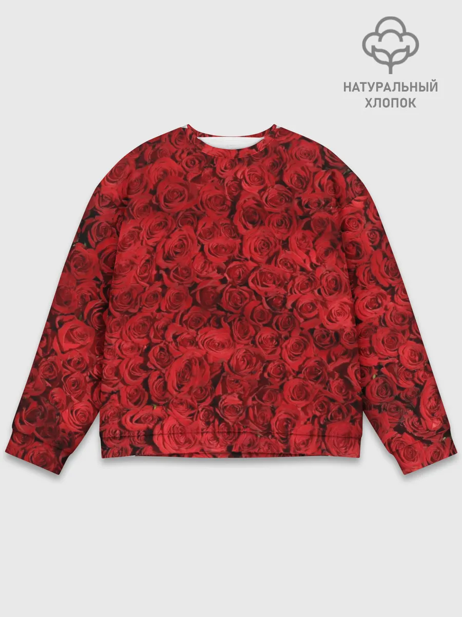 Мужской свитшот базовый / Розы