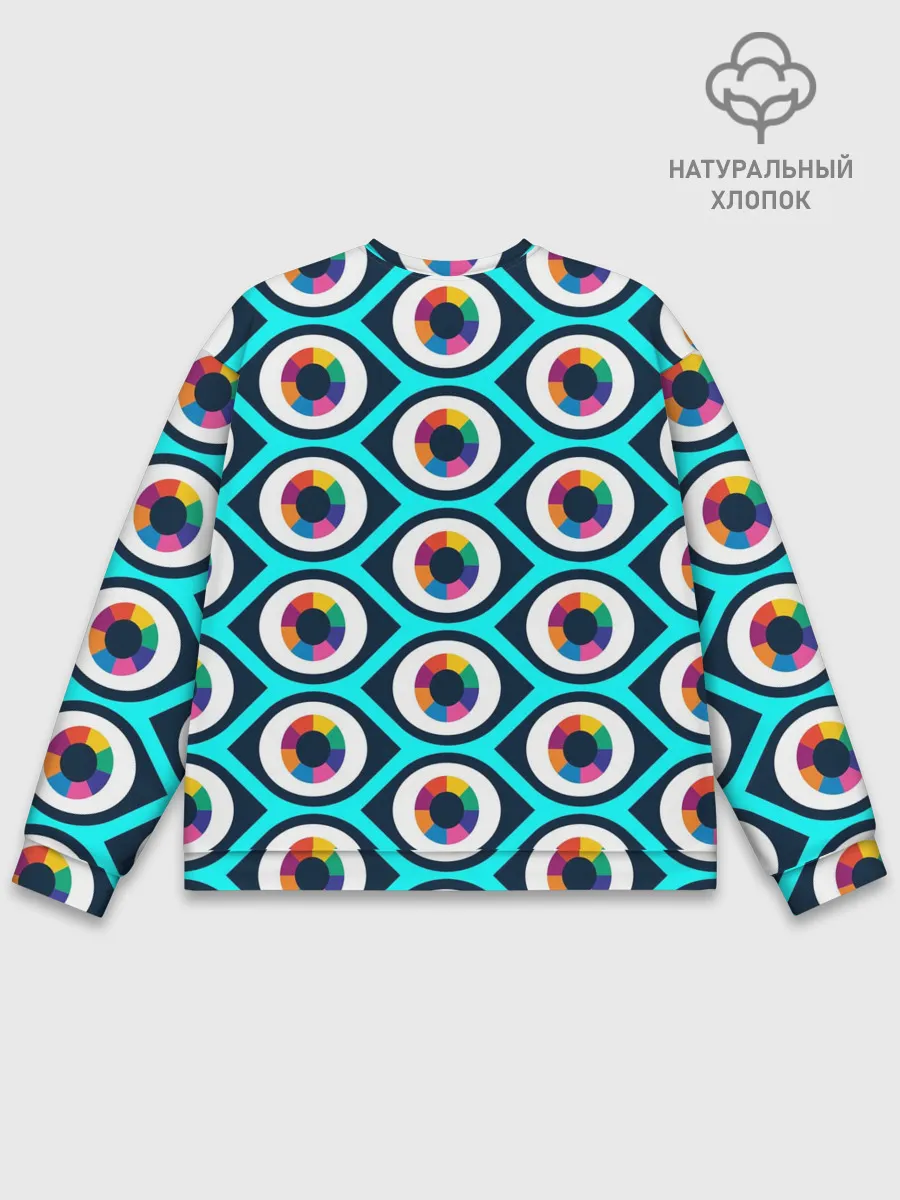 Мужской свитшот базовый / Глаза паттерн