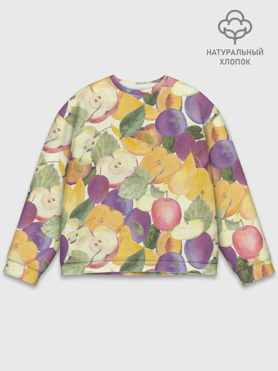 Мужской свитшот базовый / Фрукты. Фруктовый сад