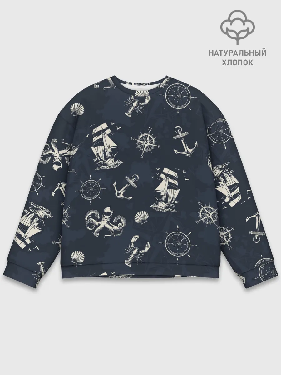 Мужской свитшот базовый / Nautical art