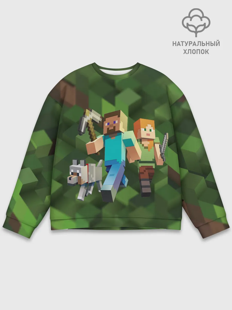 Мужской свитшот базовый / minecraft