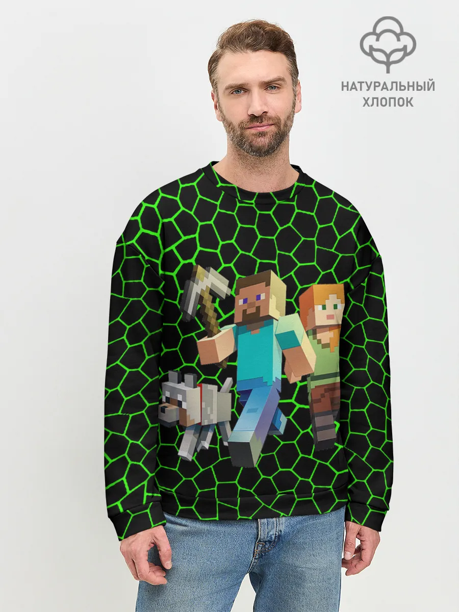 Мужской свитшот базовый / minecraft