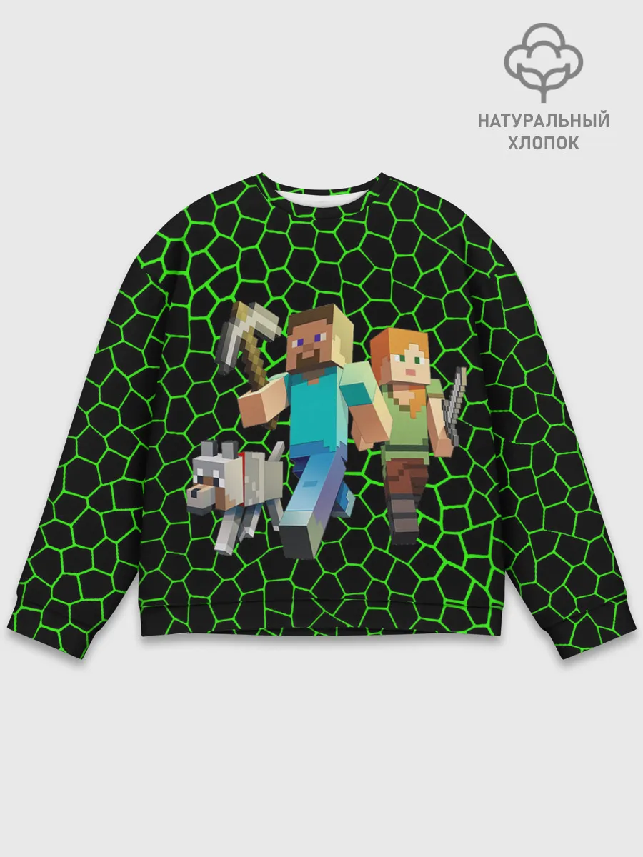 Мужской свитшот базовый / minecraft