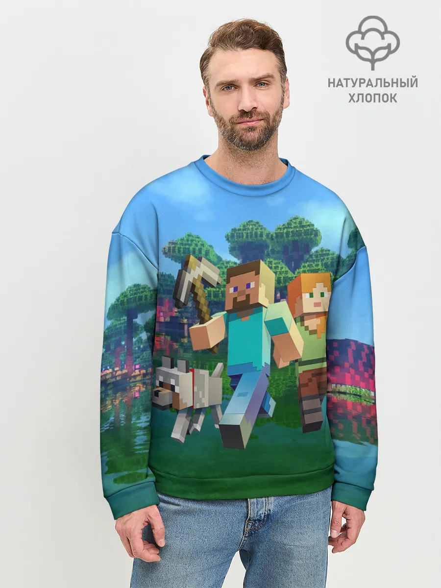 Мужской свитшот базовый / minecraft