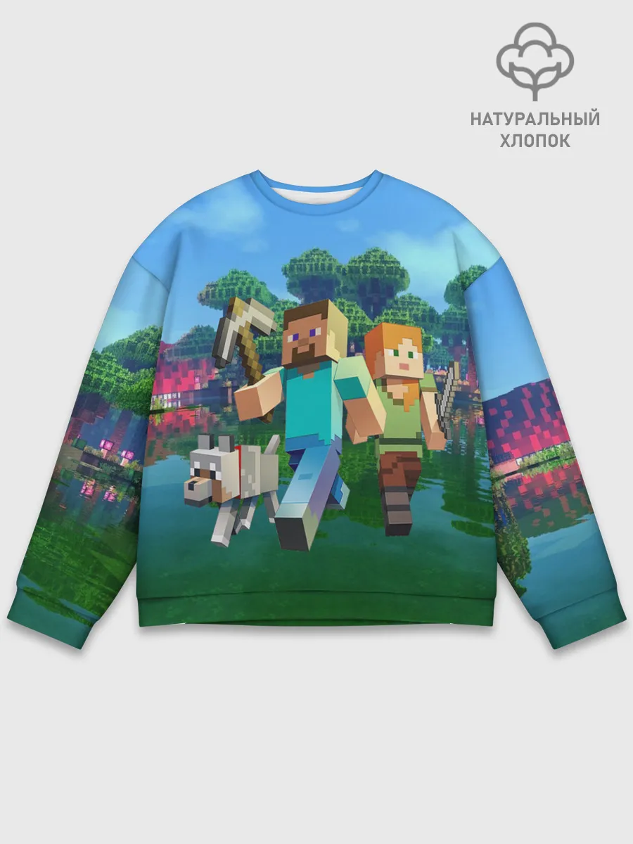 Мужской свитшот базовый / minecraft