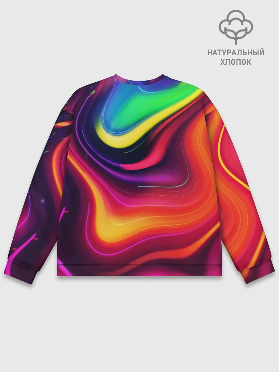Мужской свитшот базовый / Неоновые пятна
