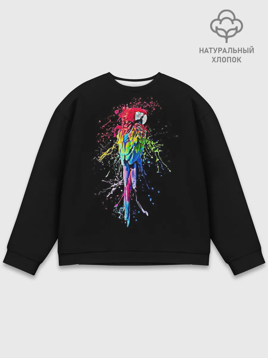 Мужской свитшот базовый / Попугай