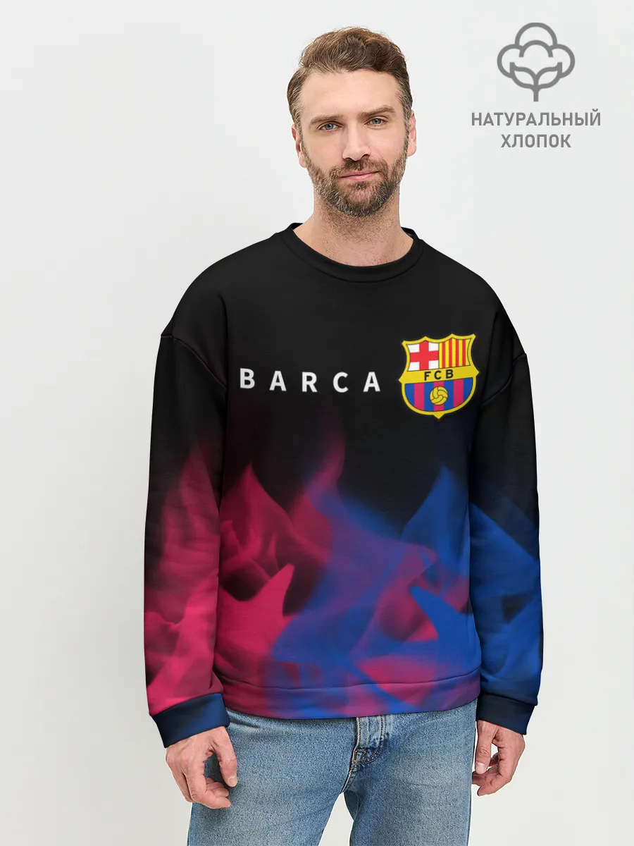 Мужской свитшот базовый / BARCELONA / БАРСЕЛОНА