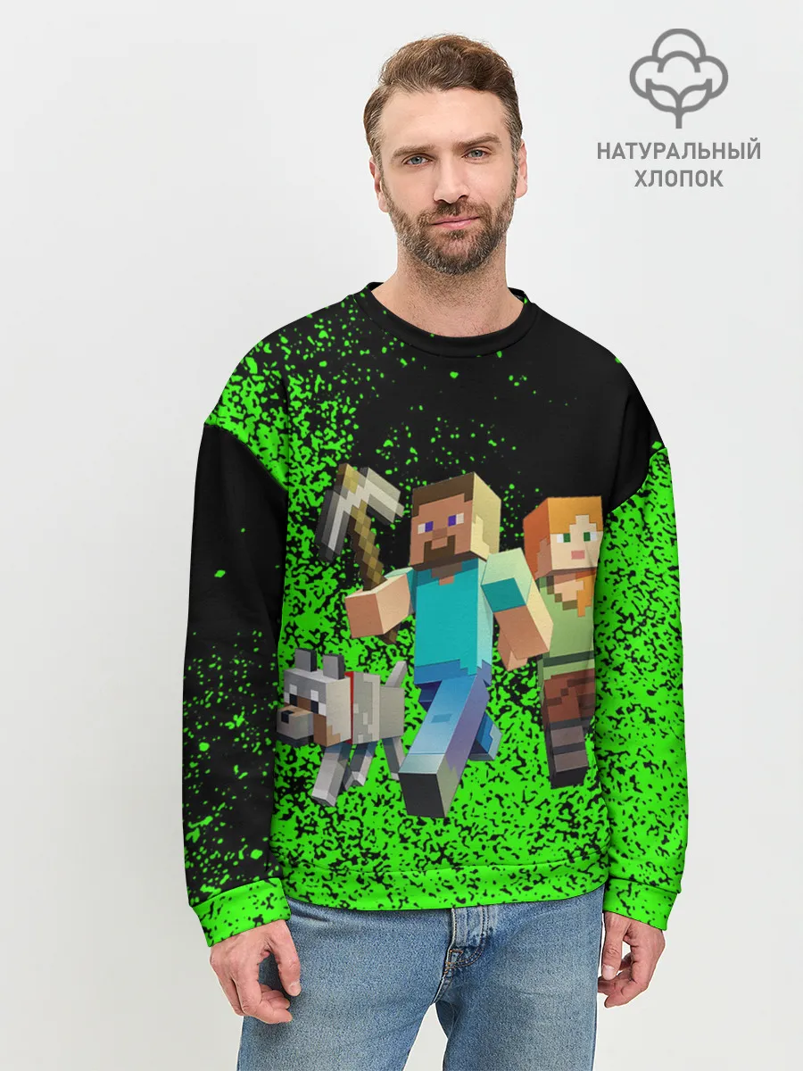 Мужской свитшот базовый / minecraft