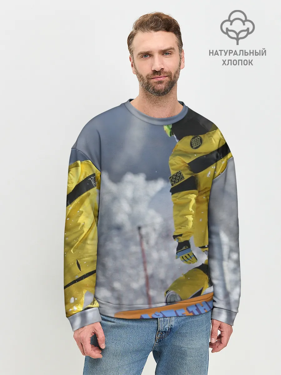 Мужской свитшот базовый / сноубордист