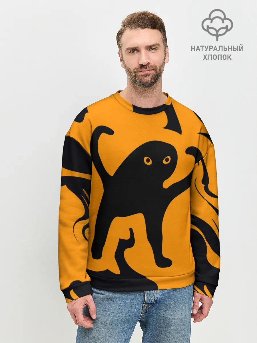 Мужской свитшот базовый / Кот- мем