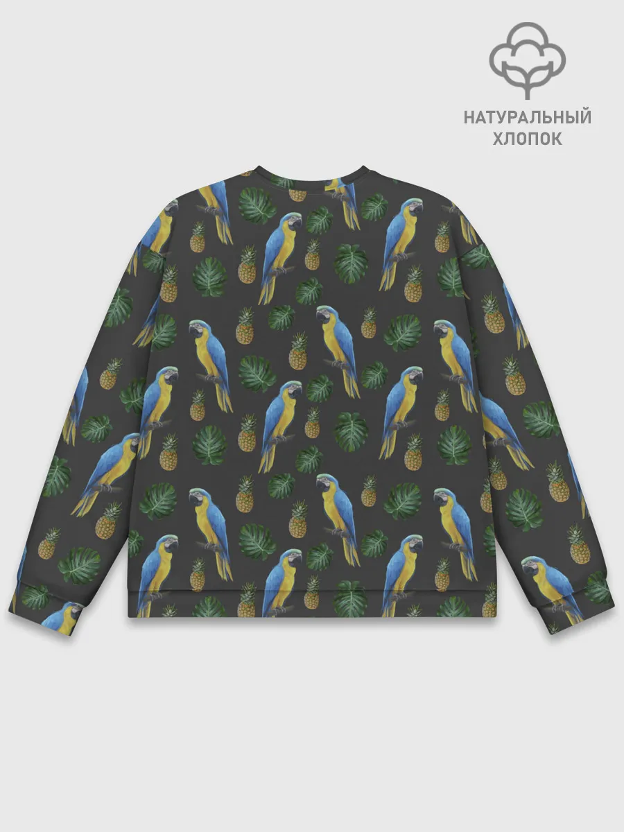 Мужской свитшот базовый / Попугай Ара