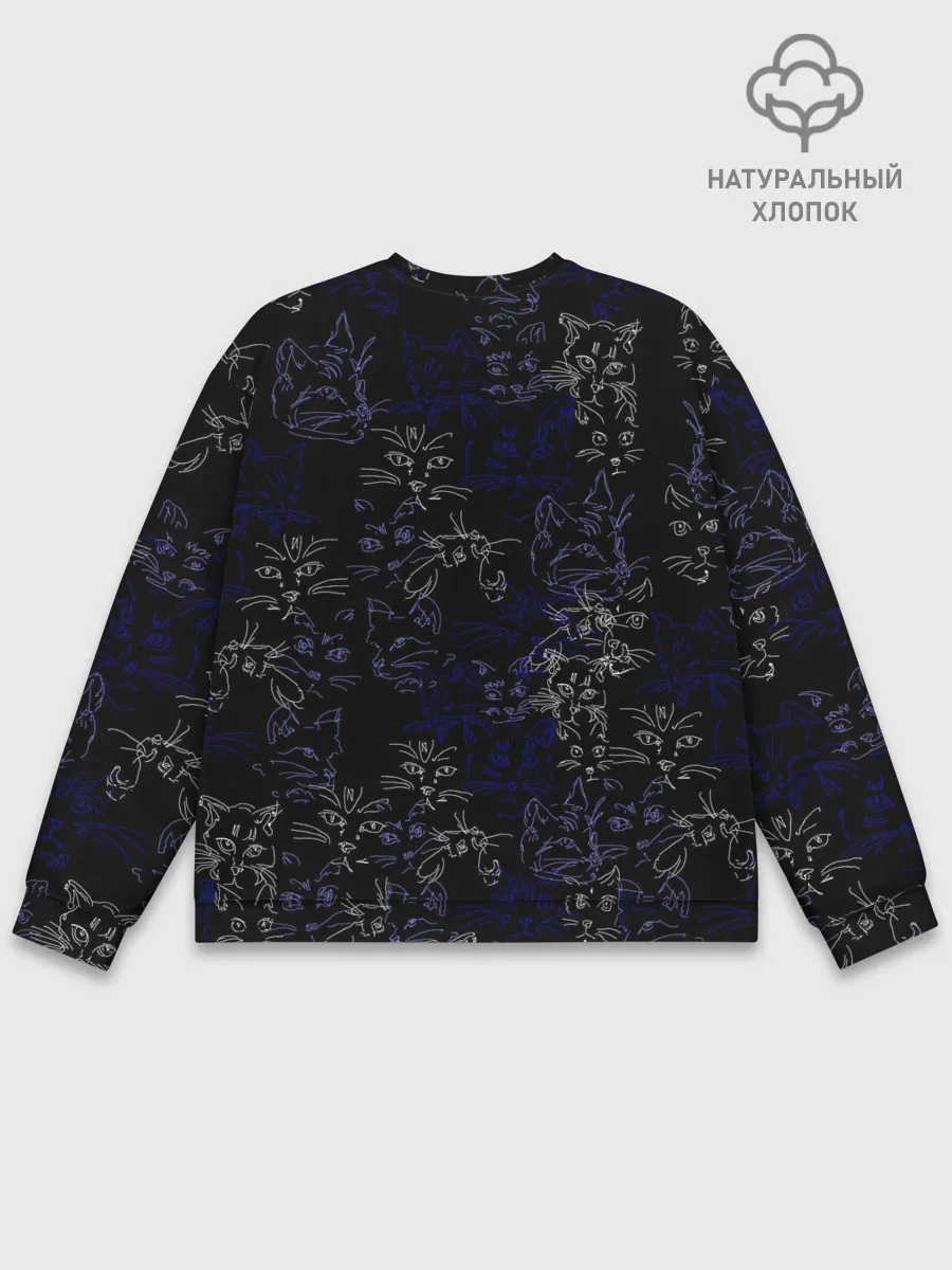 Мужской свитшот базовый / Ночные кошечки