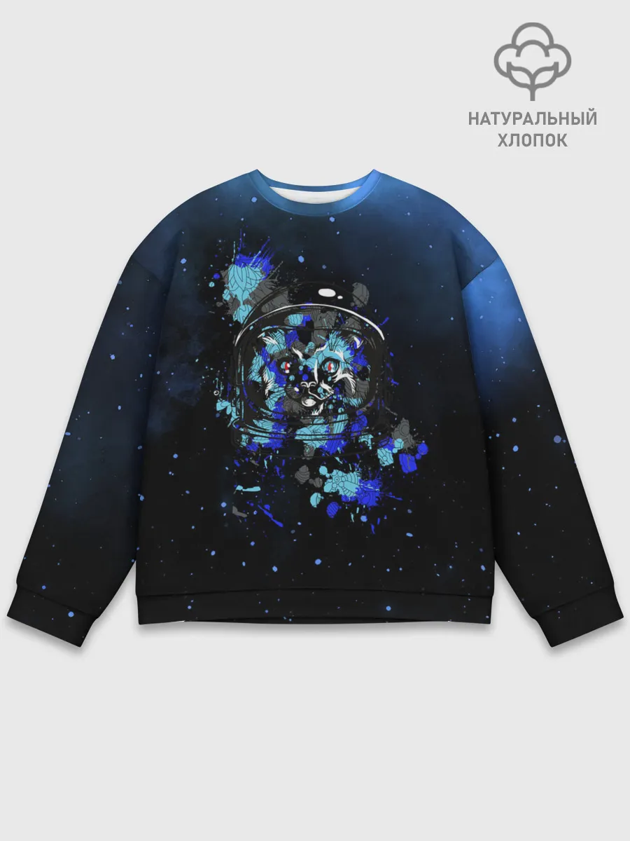 Мужской свитшот базовый / Космический кот