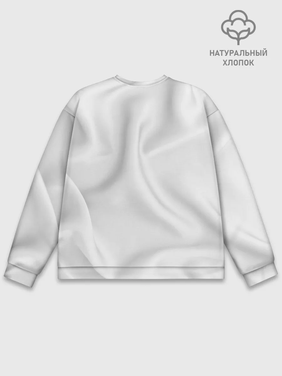 Мужской свитшот базовый / Белое полотно текстура