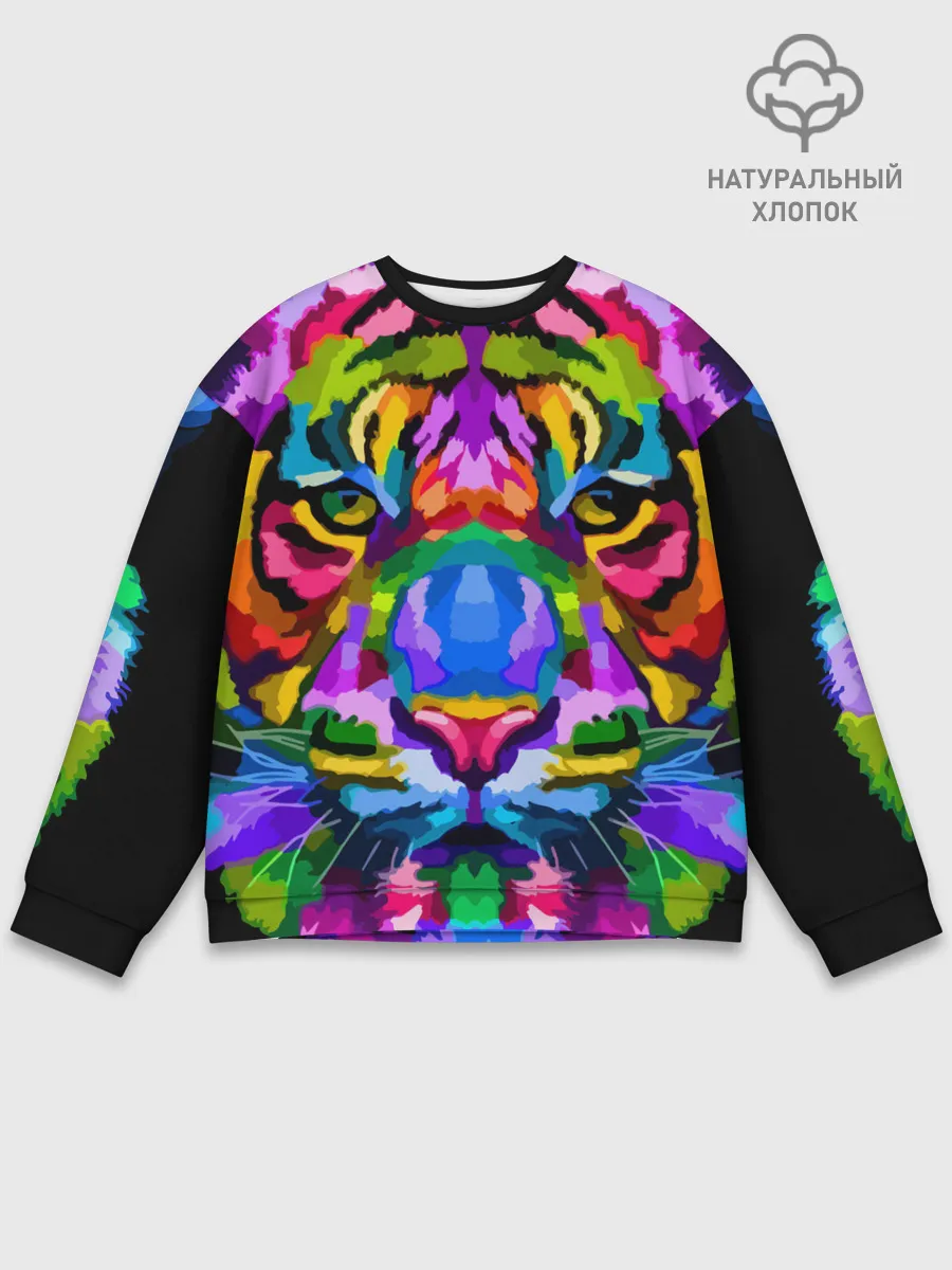 Мужской свитшот базовый / Neon tiger