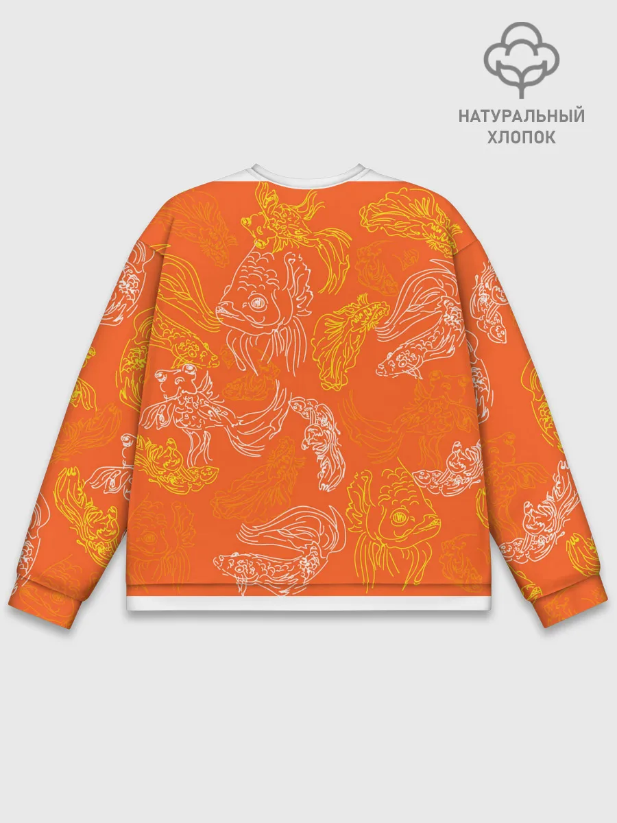 Мужской свитшот базовый / Нарисованные рыбки