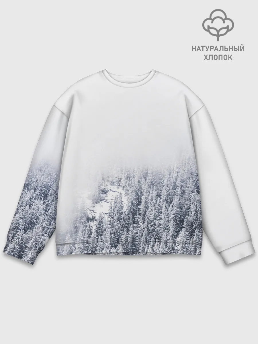 Мужской свитшот базовый / зимний лес