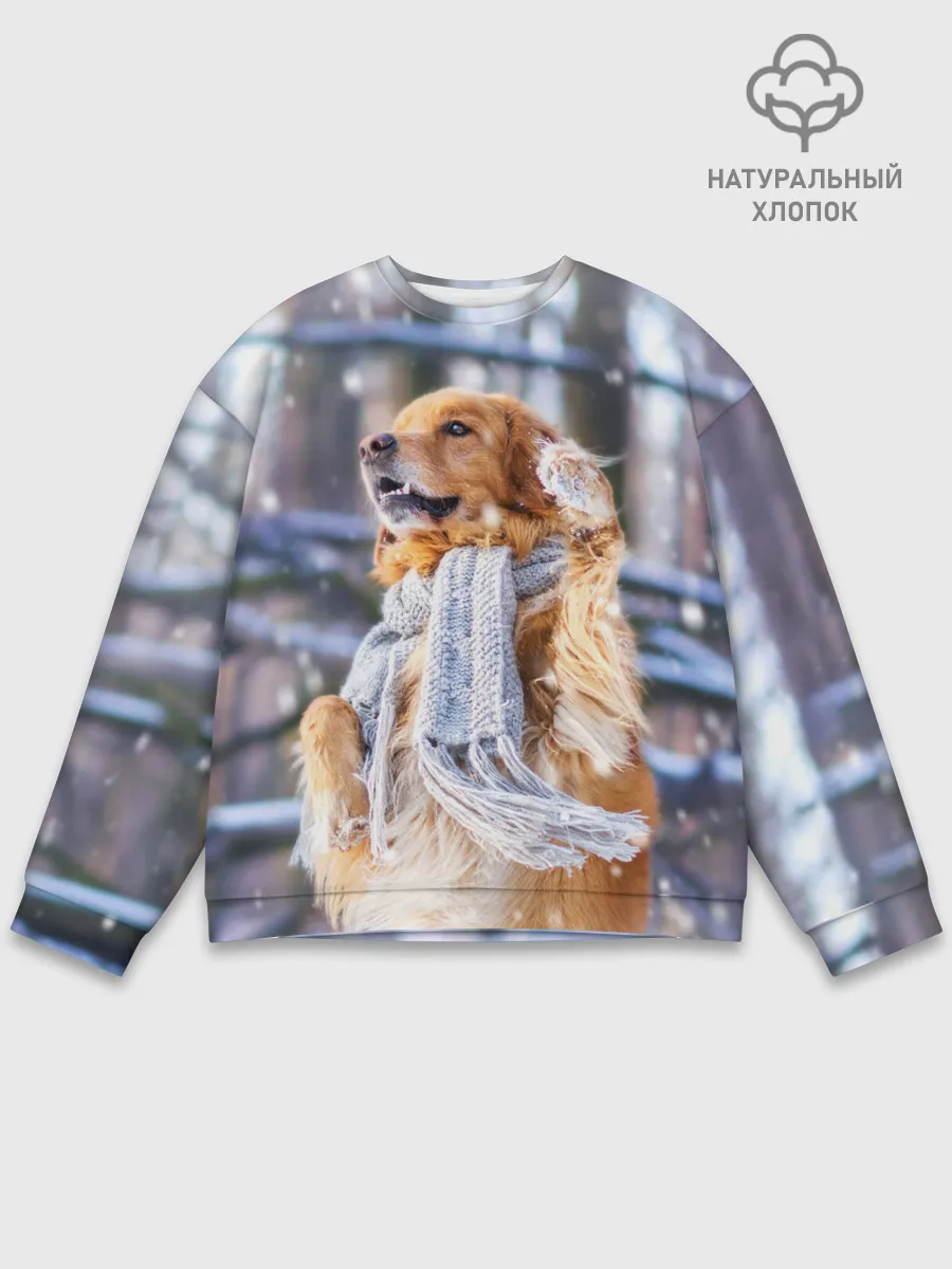 Мужской свитшот базовый / Золотистый Ретривер