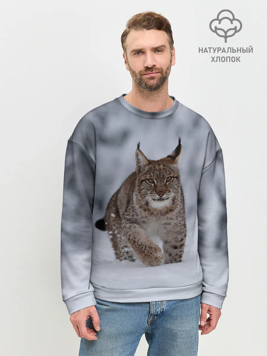 Мужской свитшот базовый / Рысь
