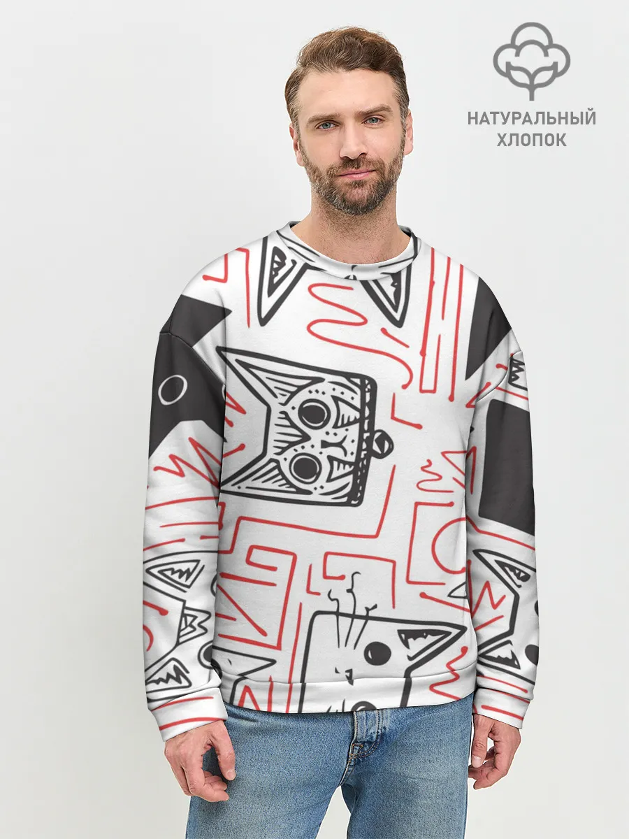 Мужской свитшот базовый / Cats