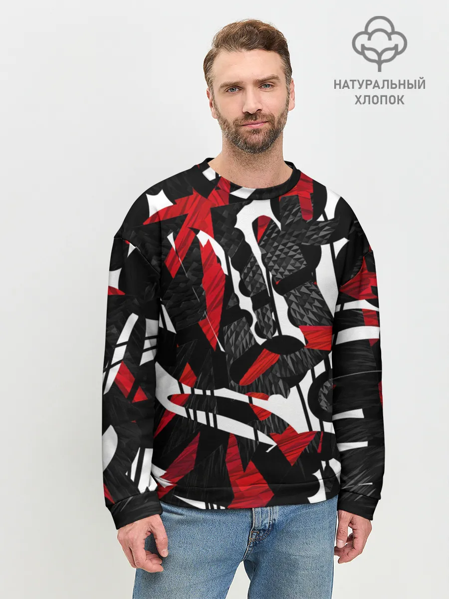 Мужской свитшот базовый / Abstract art
