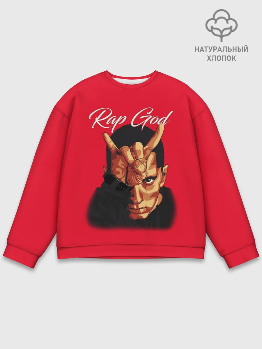 Мужской свитшот базовый / EMINEM RAP GOD