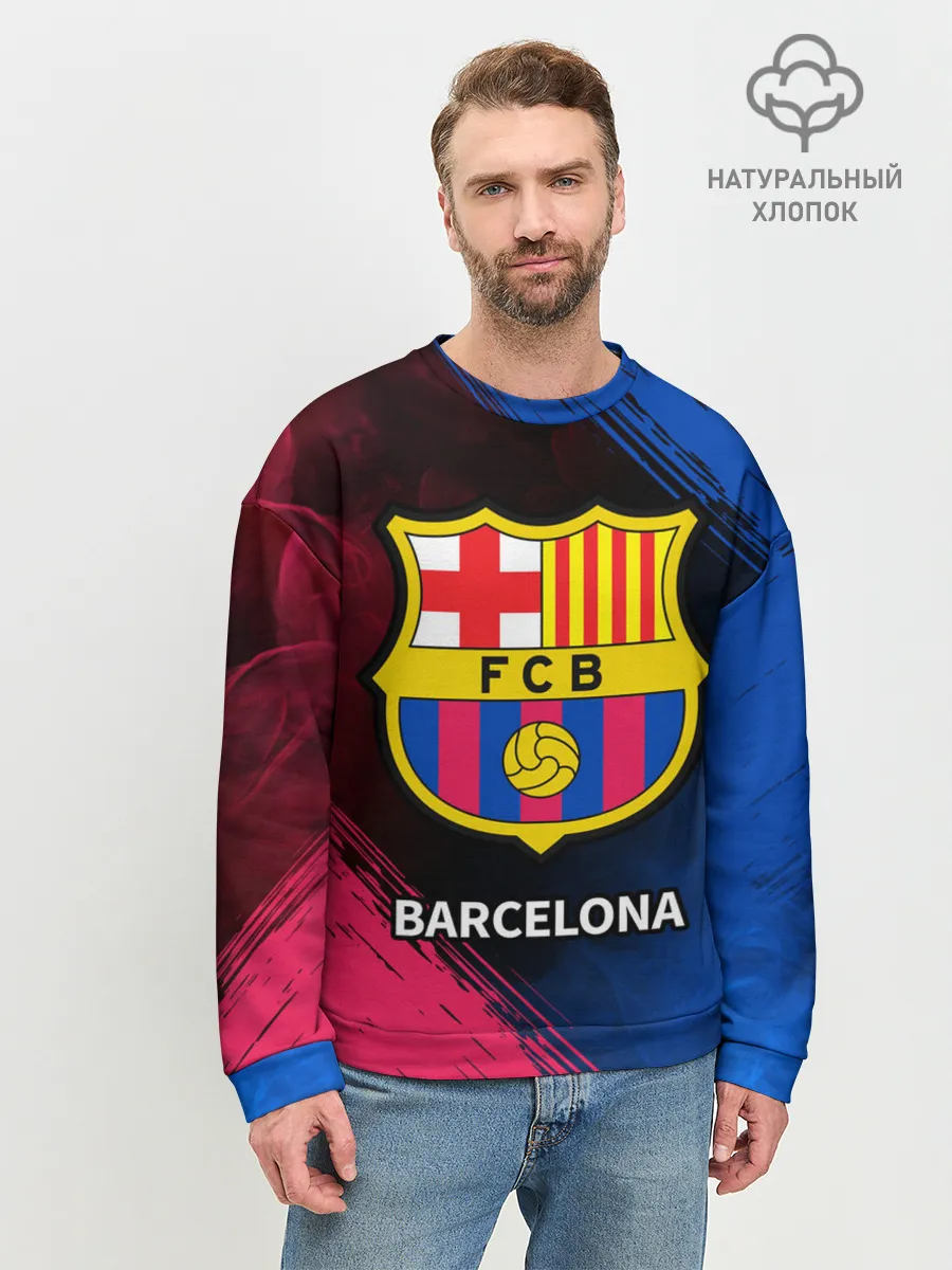 Мужской свитшот базовый / BARCELONA / БАРСЕЛОНА