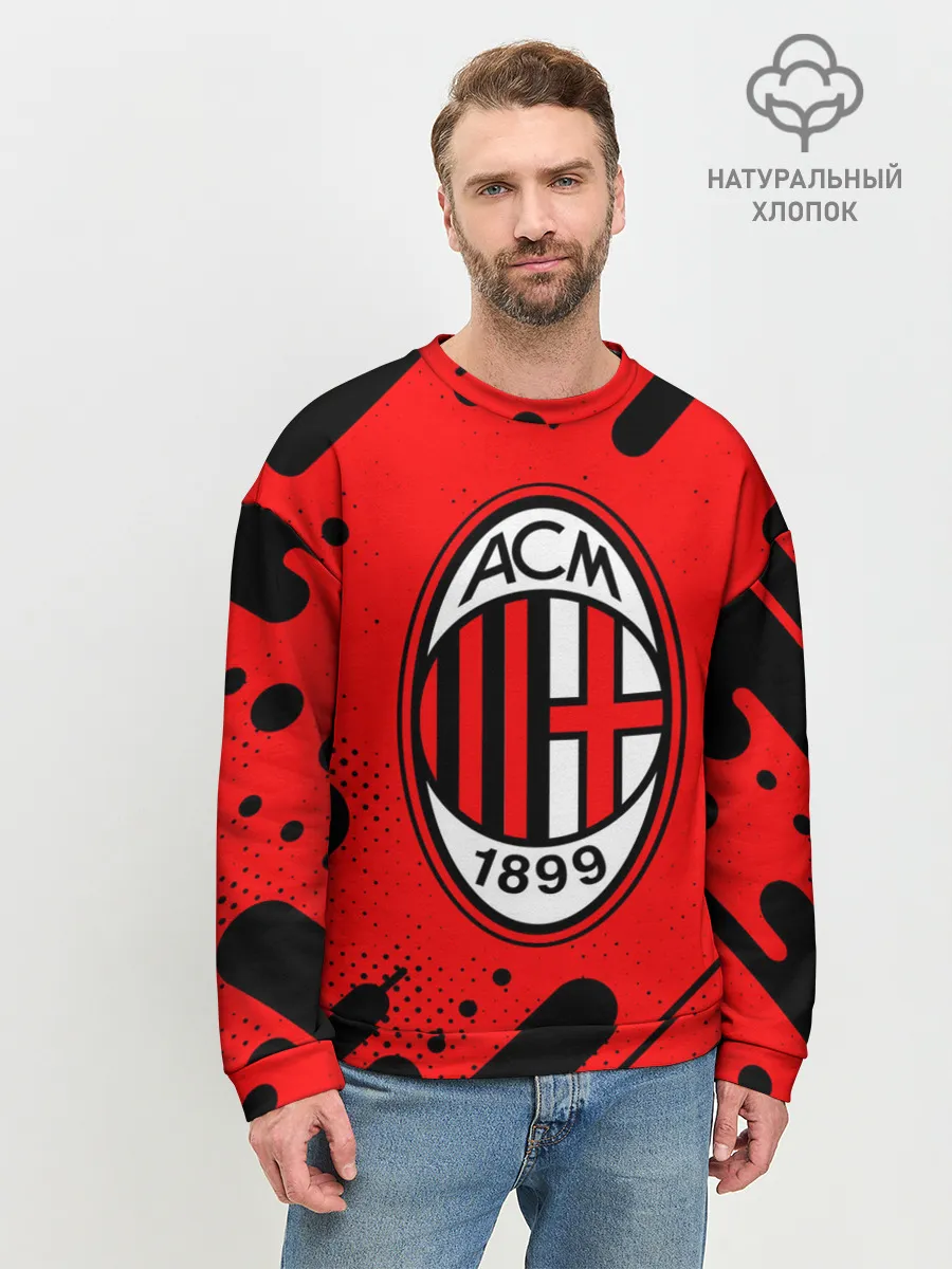 Мужской свитшот базовый / AC MILAN / МИЛАН