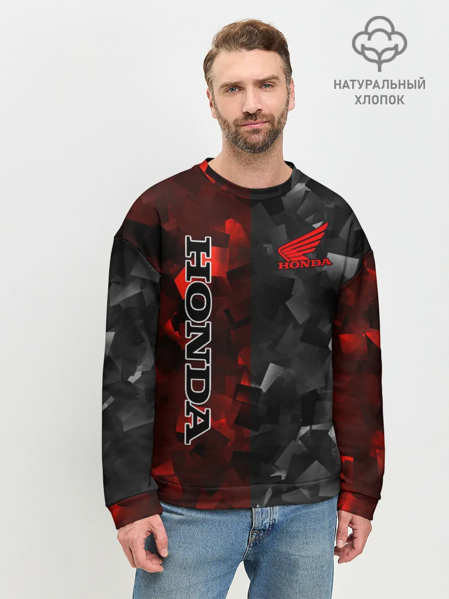 Мужской свитшот базовый / HONDA | RedBlack