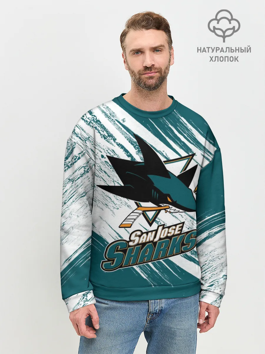 Мужской свитшот базовый / Сан-Хосе Шаркс