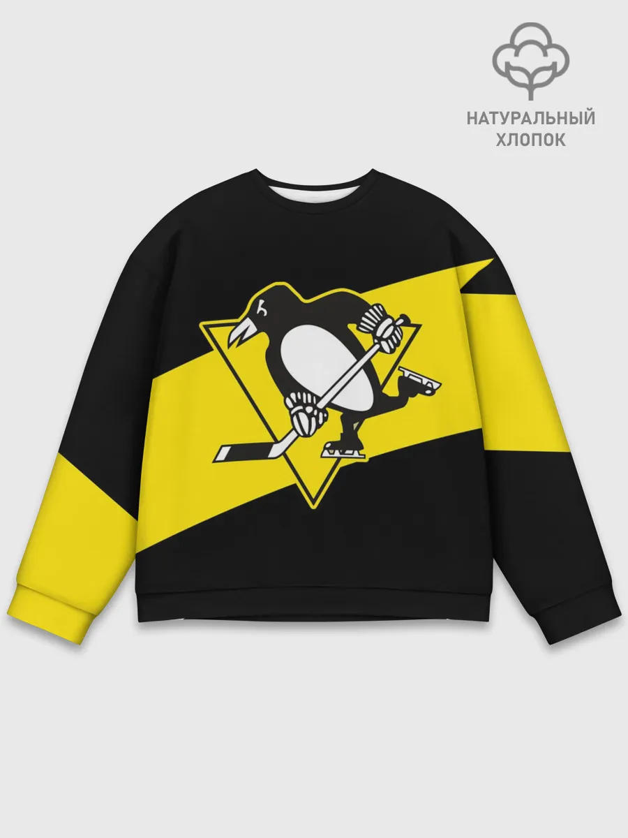 Мужской свитшот базовый / Питтсбург Пингвинз