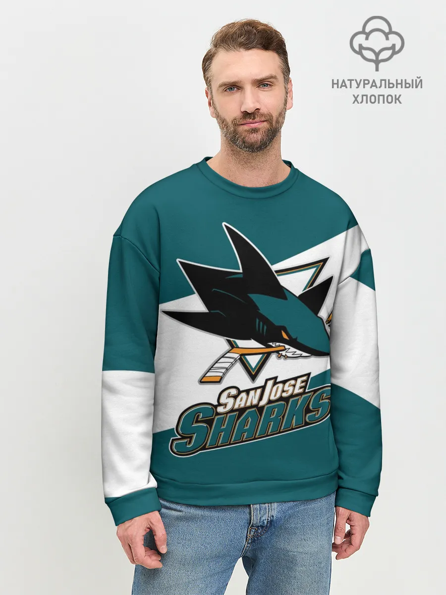 Мужской свитшот базовый / Сан Хосе Шаркс