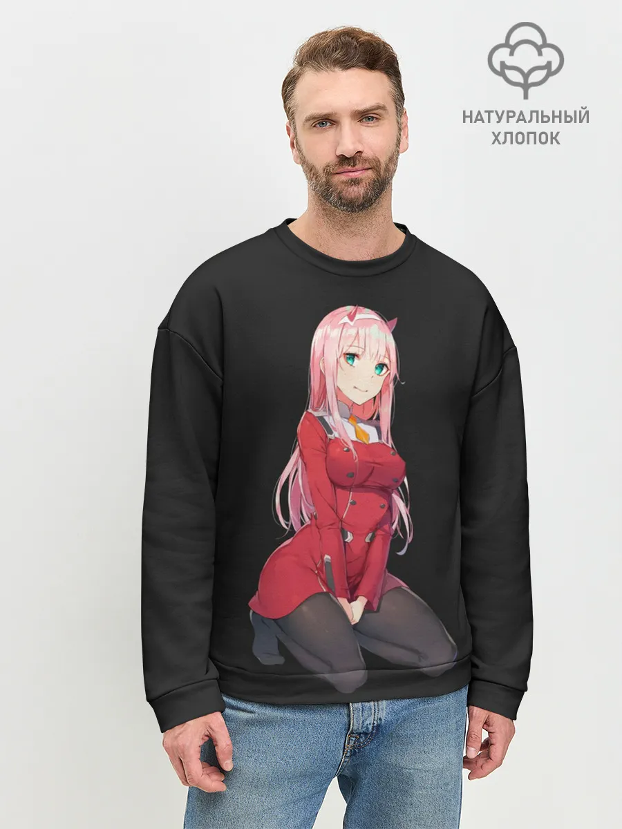 Мужской свитшот базовый / Прекрасная Zero Two