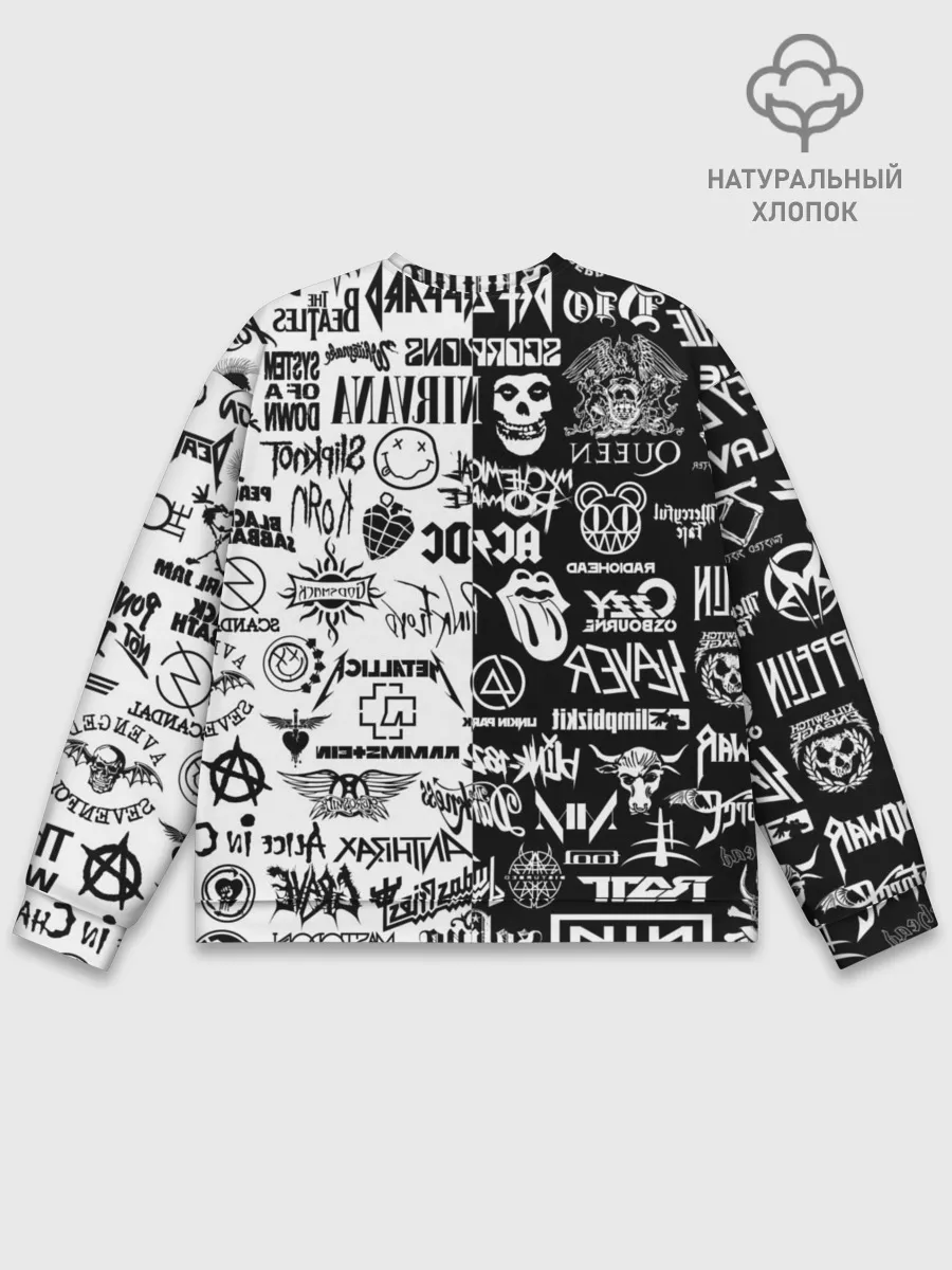 Мужской свитшот базовый / Эмблемы Рок Групп