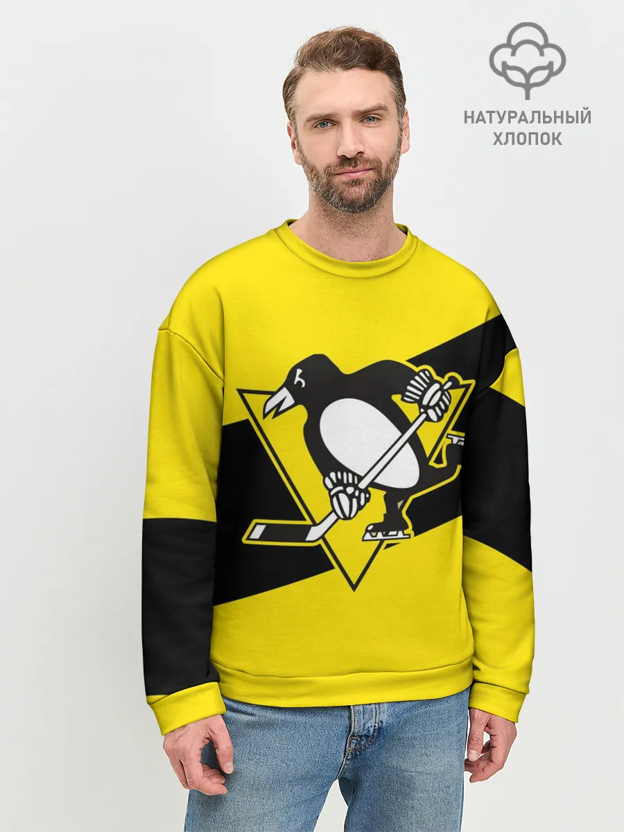 Мужской свитшот базовый / Питтсбург Пингвинз