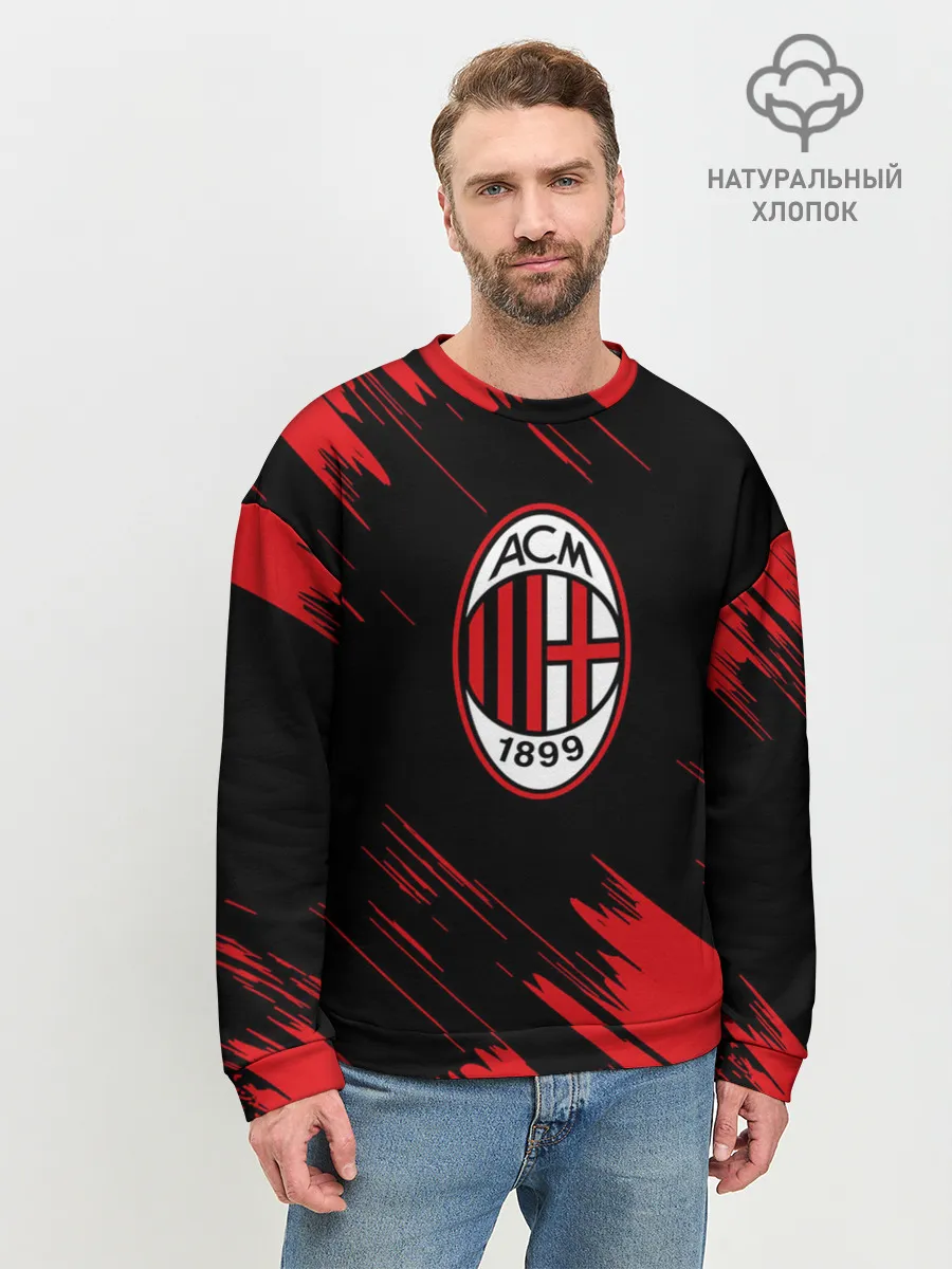 Мужской свитшот базовый / AC MILAN.