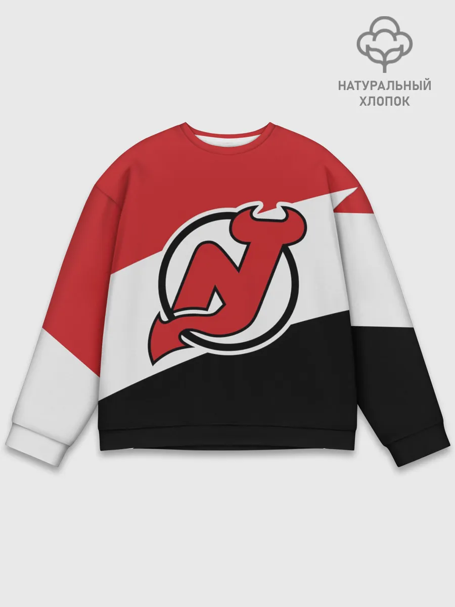 Мужской свитшот базовый / Нью-Джерси Девилз