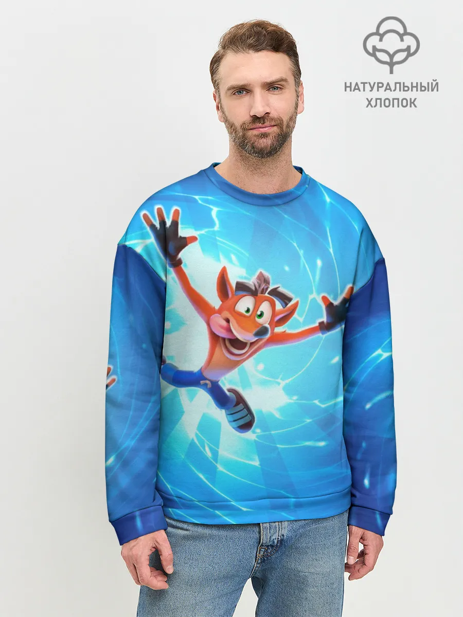 Мужской свитшот базовый / Crash Bandicoot