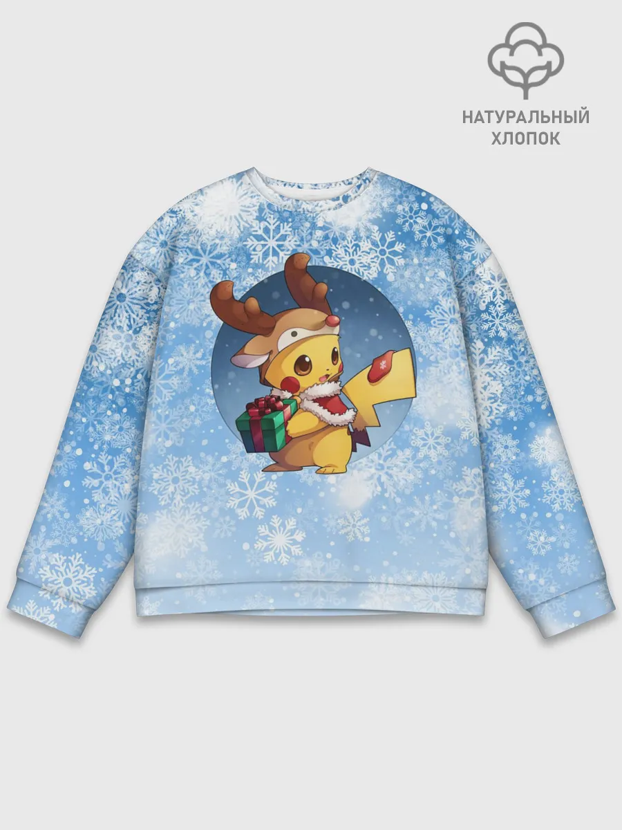 Мужской свитшот базовый / Pikachu Pika Pika