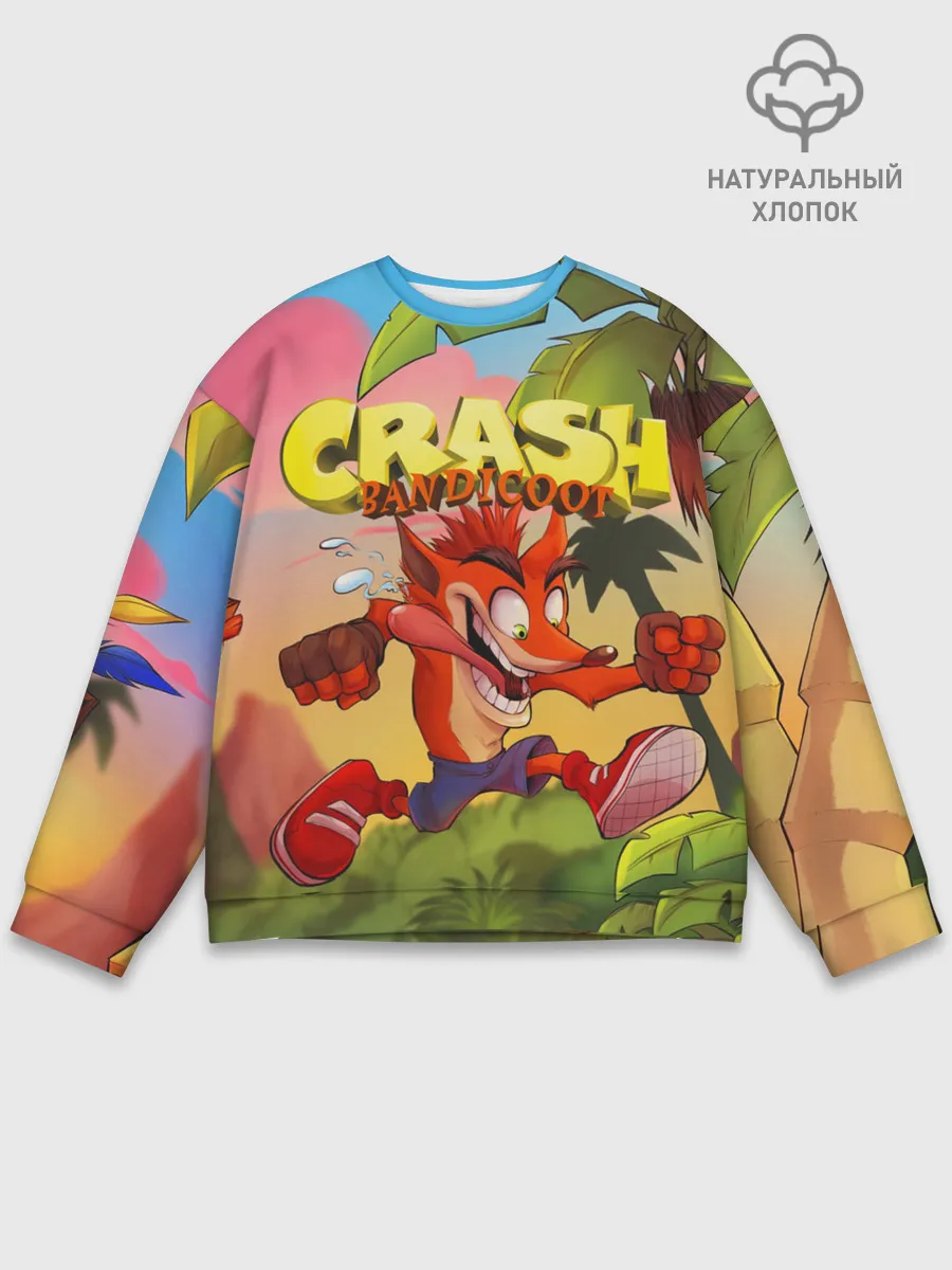 Мужской свитшот базовый / Crash Bandicoot
