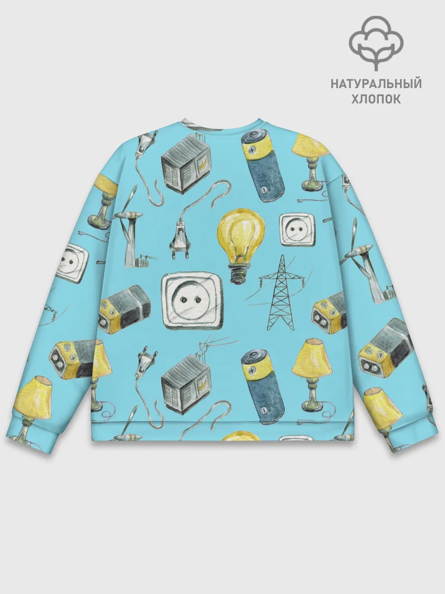 Мужской свитшот базовый / Electricity and wires