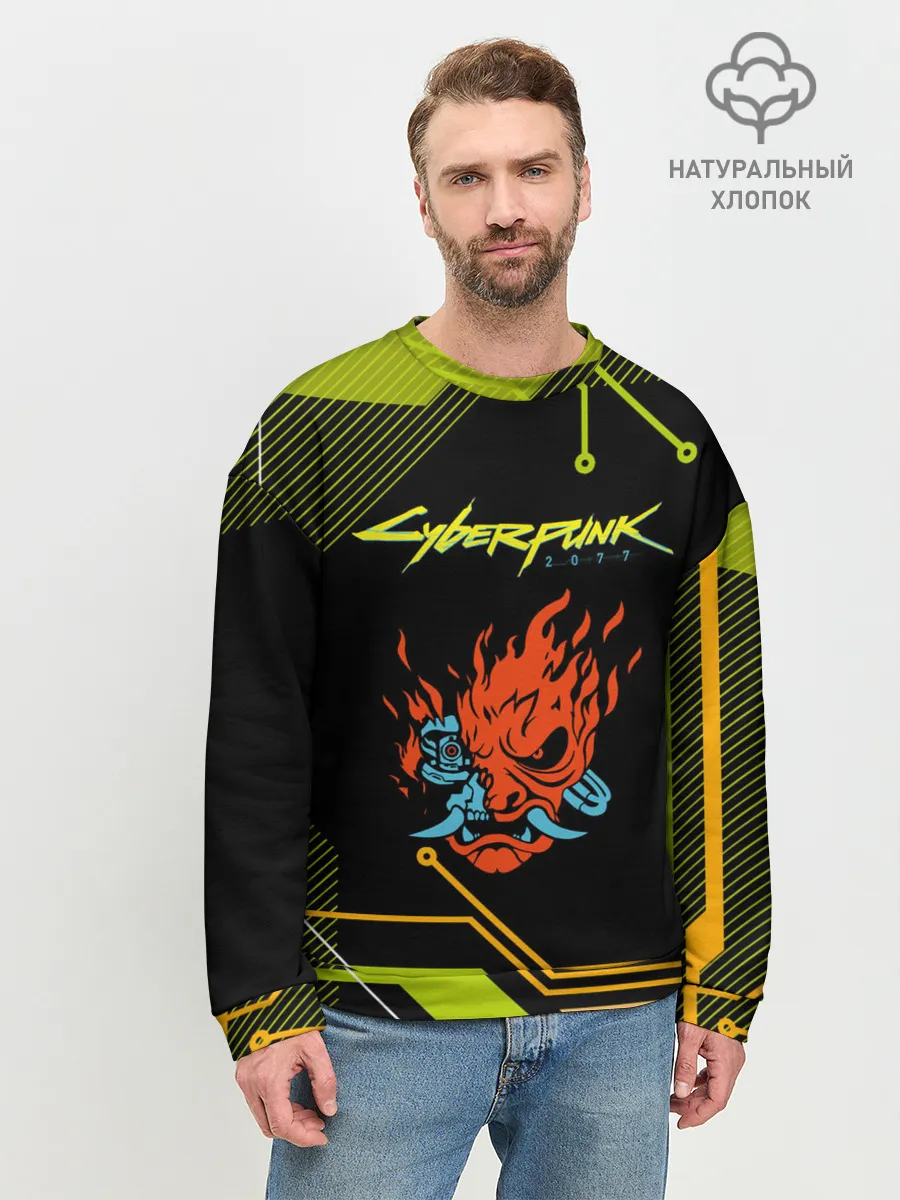Мужской свитшот базовый / CYBERPUNK 2077.