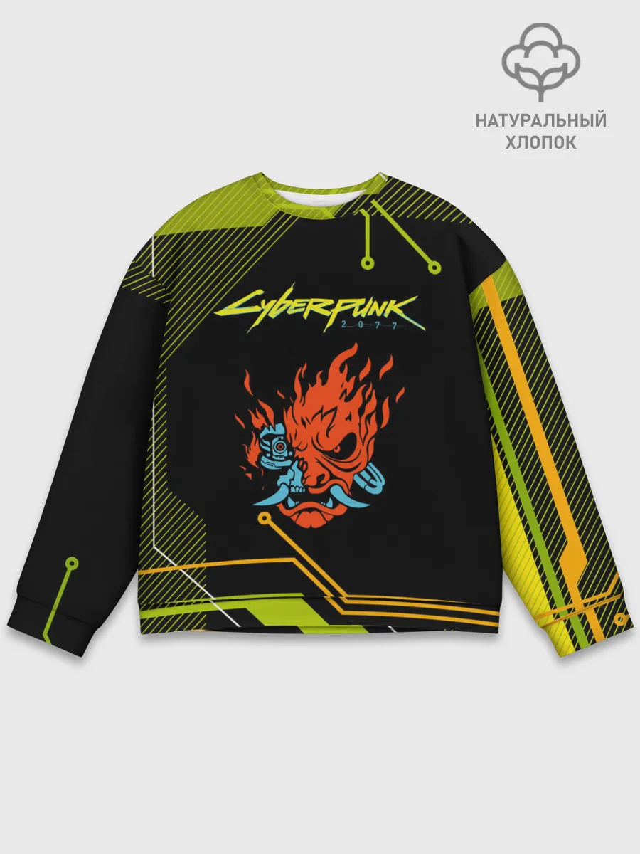 Мужской свитшот базовый / CYBERPUNK 2077.