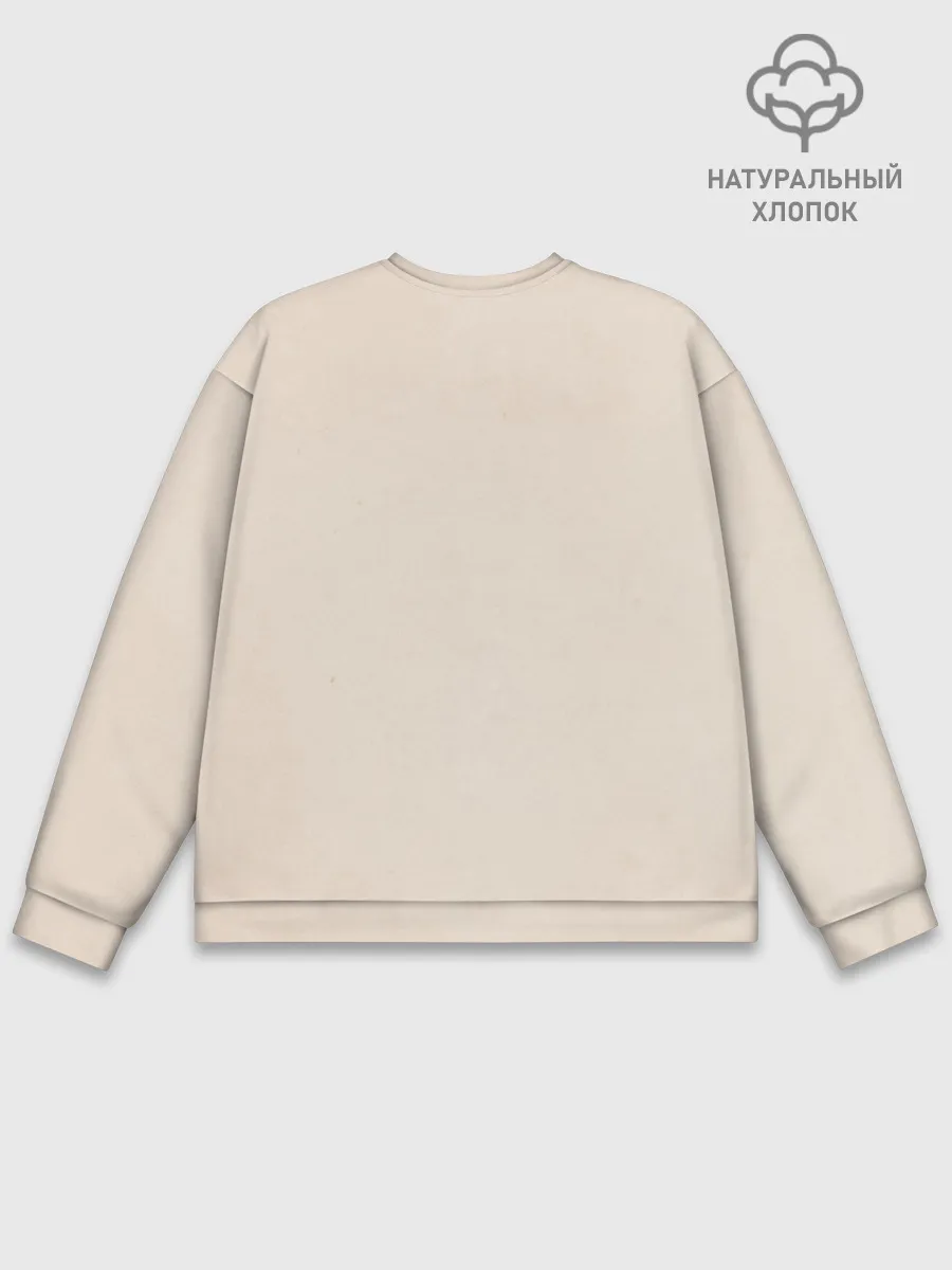 Мужской свитшот базовый / Новогодний кот