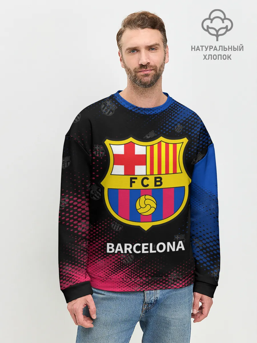 Мужской свитшот базовый / BARCELONA / БАРСЕЛОНА
